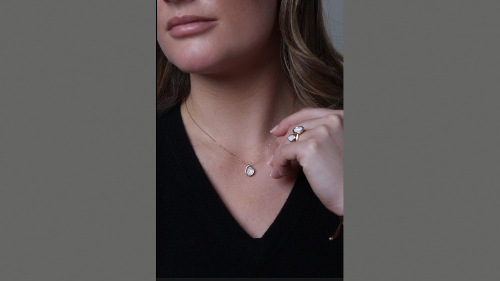 Kristall red gold small